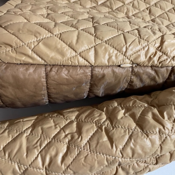 Quilted tan jacket with Organza details - Picture 5 of 5